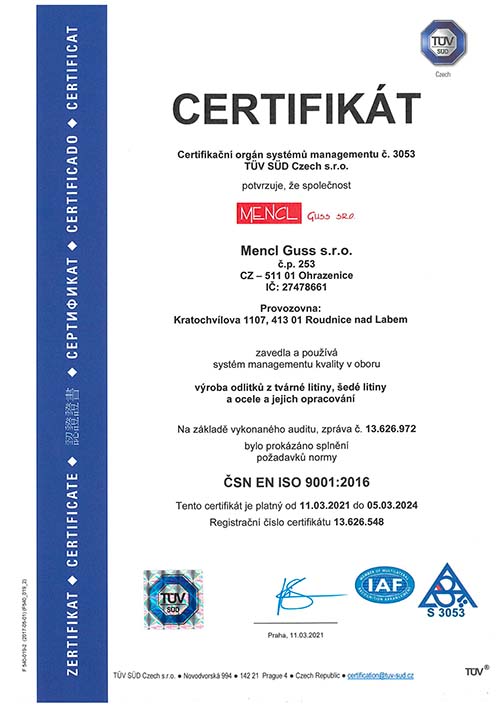 ČSN EN ISO 9001:2016